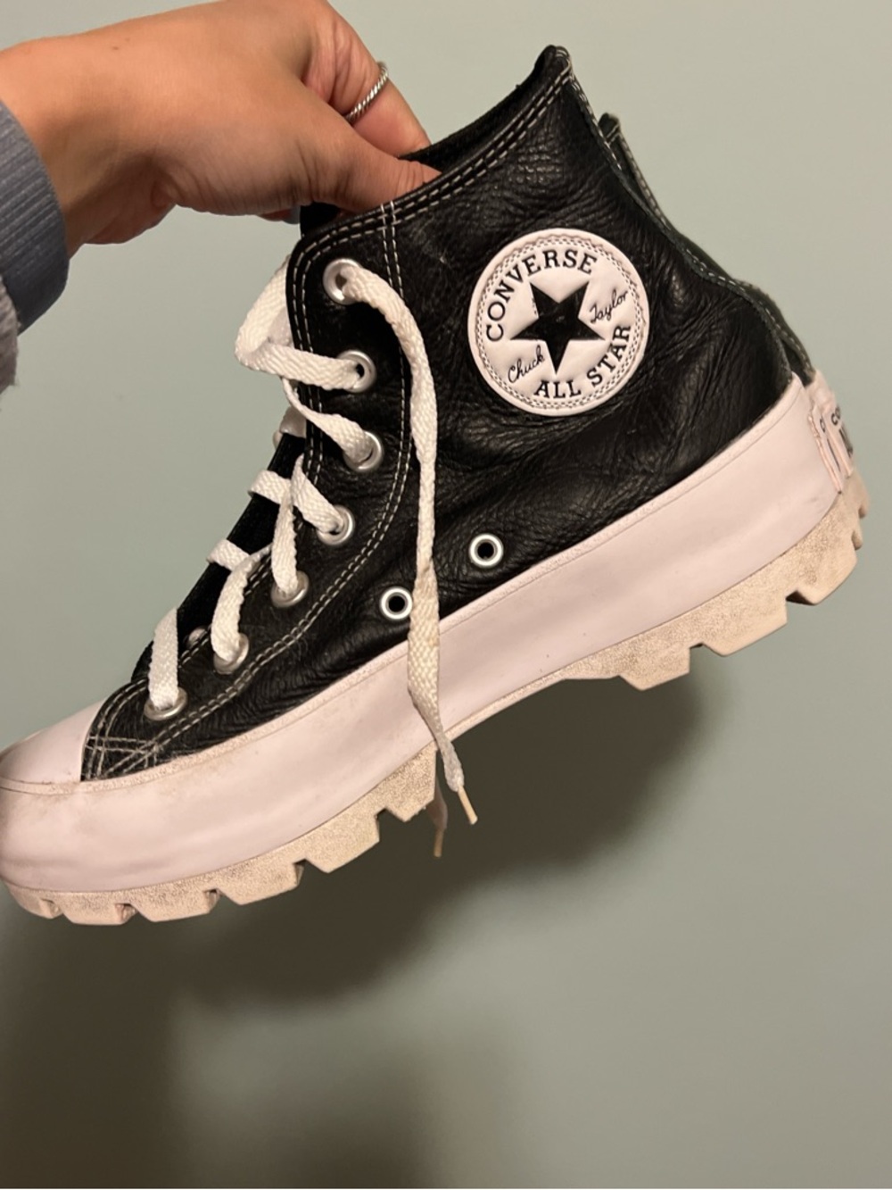 Converse Black Lugged Leather Chuck Taylor All Star High Top Sneakers